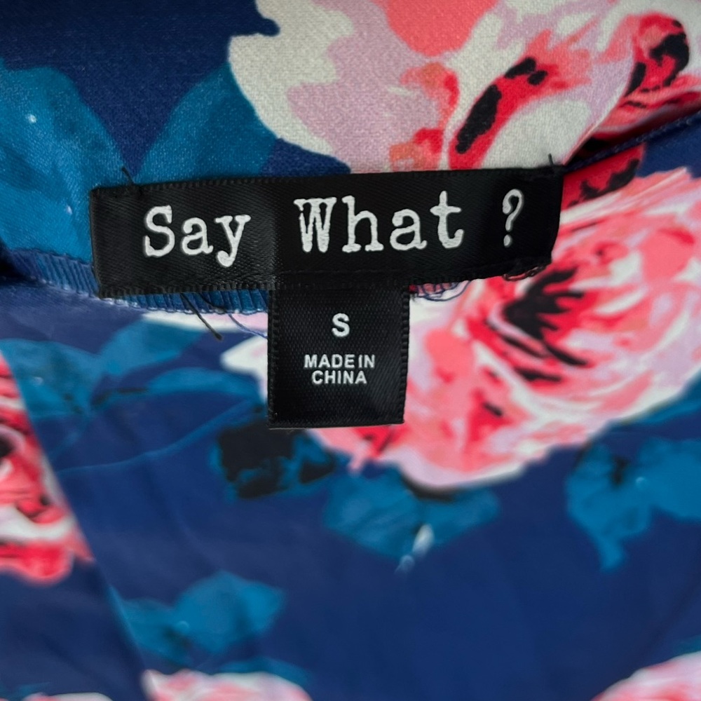 Blue Floral High Waisted Women's Shorts - Picture 7 of 8